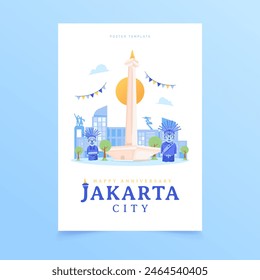 Poster design Jakarta city anniversary concept