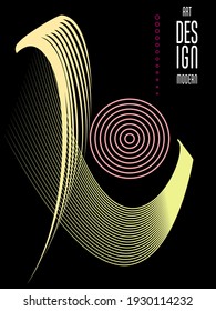 Poster design Japanese style templates set invitations to lines abstract background for book cover texture brochure. Stock vector illustration eps 10