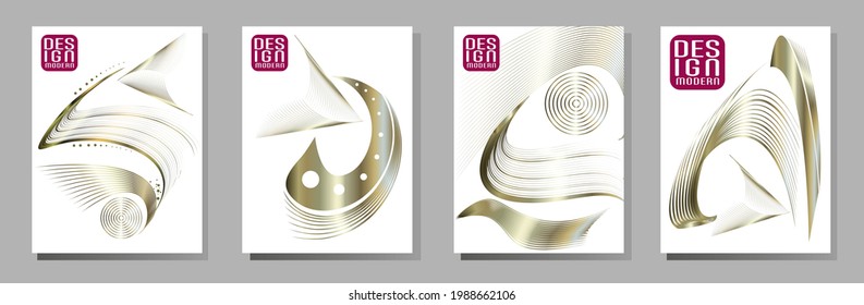 Poster design Japanese style templates set invitations to lines abstract background for book cover texture brochure. Stock vector illustration eps 10