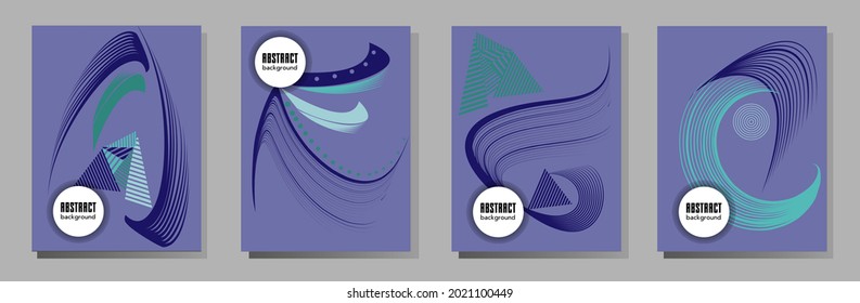 Poster design Japanese style templates set invitations to lines abstract background for book cover texture brochure. Stock vector illustration eps 10