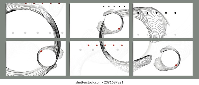 Poster design Japanese style templates set invitations white background to beauty texture from lines abstract background for book cover brochure texture