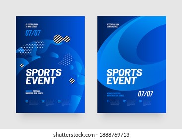 Poster Design With Loop Element For Sports Event, Competition Or Championship. Sports Background.