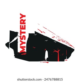 Poster Design, man walking in the street, dark side of the jungle, book cover, annual report