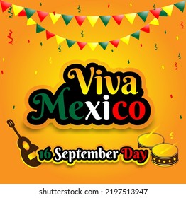 Poster design mexico independence day 16 september