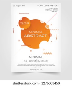 Poster design minimal abstract template. vector illustration.