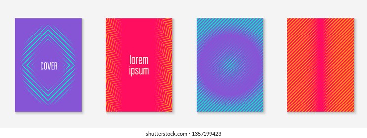 Poster design modern. Colored annual report, mobile screen, wallpaper, certificate mockup. Orange and pink. Poster design modern with minimalist geometric lines and shapes.