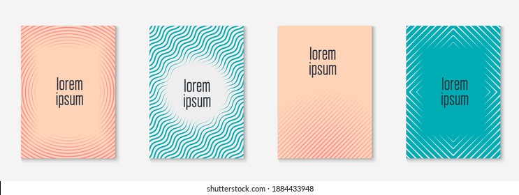 Poster design modern. Colorful folder, patent, page, flyer mockup. Pink and turquoise. Poster design modern with minimalist geometric lines and shapes.