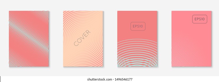 Poster design modern. Hipster folder, web app, presentation, patent concept. Pink and turquoise. Poster design modern with minimalist geometric lines and shapes.