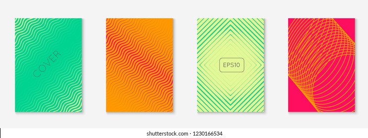 Poster design modern. Hipster mobile screen, notebook, wallpaper, certificate layout. Green and yellow. Poster design modern with minimalist geometric lines and shapes.