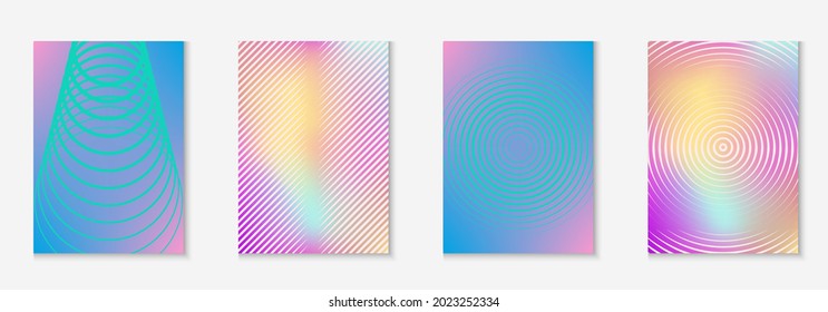 Poster design modern. Holographic. Elegant annual report, folder, web app, placard layout. Poster design modern with minimalist geometric lines and shapes.