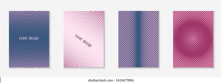 Poster design modern. Linear page, folder, booklet, book concept. Purple and pink. Poster design modern with minimalist geometric lines and shapes.