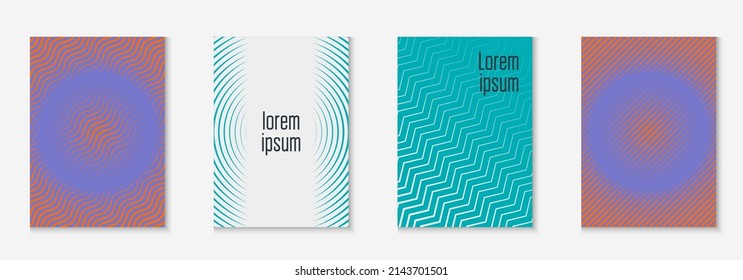Poster design modern. Memphis report, journal, mobile screen, notebook mockup. Orange and purple. Poster design modern with minimalist geometric lines and shapes.