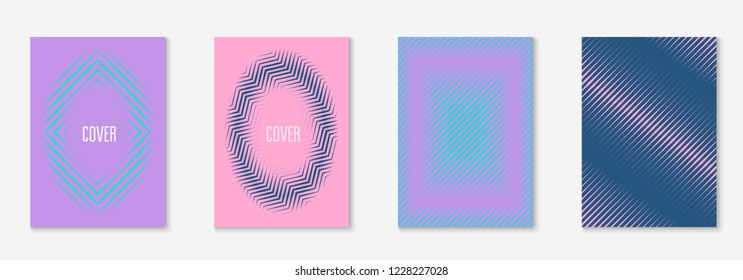 Poster design modern. Minimal wallpaper, placard, annual report, presentation layout. Purple and turquoise. Poster design modern with minimalist geometric lines and shapes.