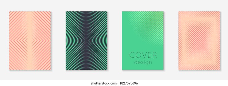 Poster design modern. Minimalistic flyer, folder, booklet, book layout. Pink and green. Poster design modern with minimalist geometric lines and shapes.