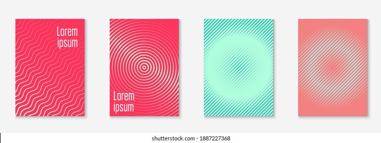 Poster design modern. Pink and turquoise. Cool book, certificate, page, notebook layout. Poster design modern with minimalist geometric lines and shapes.