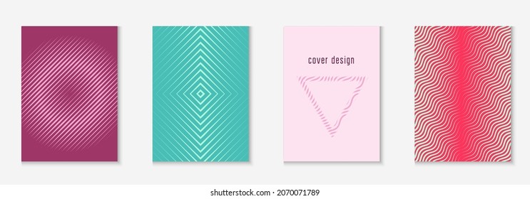 Diseño de afiches moderno. Rojo y verde. Patente de textura, volante, papel pintado, concepto de cuaderno. Diseño de afiches moderno con líneas geométricas minimalistas y formas.