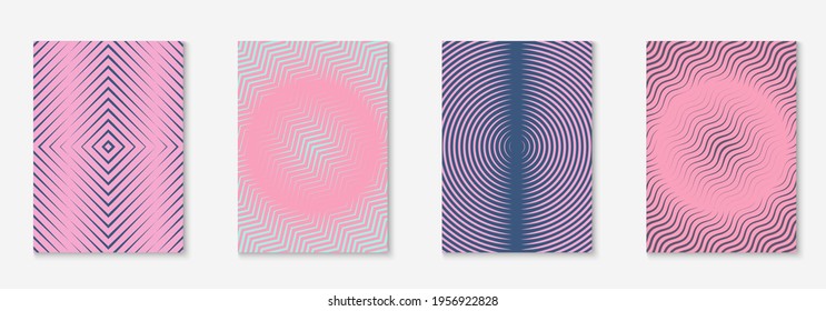 Poster design modern. Retro wallpaper, certificate, notebook, book concept. Purple and pink. Poster design modern with minimalist geometric lines and shapes.