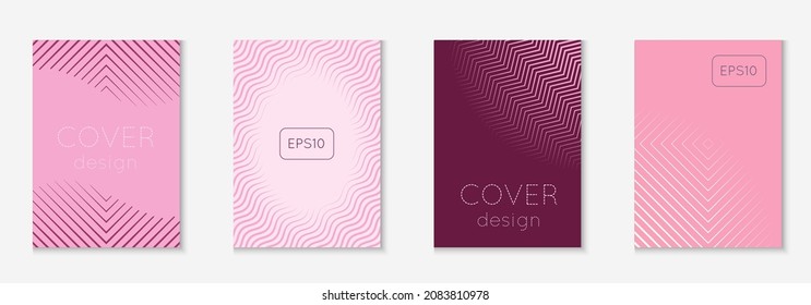 Poster design modern. Simple annual report, journal, flyer, banner layout. Purple and pink. Poster design modern with minimalist geometric lines and shapes.