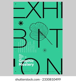 Poster design in modern style. Abstract typography poster design.  Poster, flyer. Modern vector abstract background. Cover design template. Party poster design. Creative artwork. 