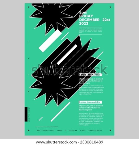 Poster design in modern style. Abstract typography poster design.  Poster, flyer. Modern vector abstract background. Cover design template. Party poster design. Creative artwork. 