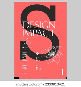 Poster design in modern style. Creative vector template. Paper art poster design for report cover design. Banner, flyer, cover, print. Vector graphic. Background, poster, banner, flyer. Design element