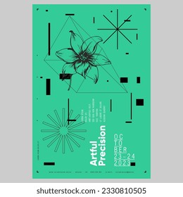 Diseño de afiches de estilo moderno. Plantilla vectorial creativa. Diseño de afiches de papel para el diseño de portada de informes. Cartel, volante, portada, impresión. Gráfico vectorial. Antecedentes, afiche, pancarta, volante. Elemento de diseño