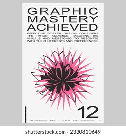 Poster design in modern style. Creative vector template. Book cover design modern. Event poster design. Marketing event banner template. Brochure template layout. Typography design.