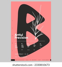 Poster design in modern style. Creative vector template. Book cover design modern. Event poster design. Marketing event banner template. Brochure template layout. Typography design.