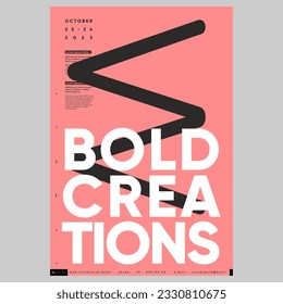 Poster design in modern style. Creative vector template. Book cover design modern. Event poster design. Marketing event banner template. Brochure template layout. Typography design.