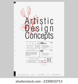 Diseño de afiches de estilo moderno. Plantilla vectorial creativa. Diseño de portada de libros moderno. Diseño de afiches de eventos. Plantilla de banner de evento de marketing. Diseño de plantilla de folleto. Diseño tipográfico.