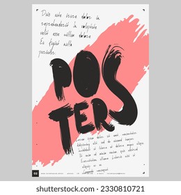 Poster-Design im modernen Stil. Kreative Vektorvorlage. Buchcover Design modern. Event Poster Design. Marketing-Event-Banner-Vorlage. Broschüre Template Layout. Typografisches Design.