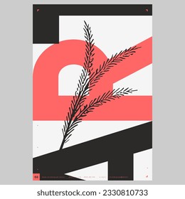Poster-Design im modernen Stil. Kreative Vektorvorlage. Buchcover Design modern. Event Poster Design. Marketing-Event-Banner-Vorlage. Broschüre Template Layout. Typografisches Design.