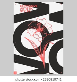 Poster design in modern style. Creative vector template. Book cover design modern. Event poster design. Marketing event banner template. Brochure template layout. Typography design.