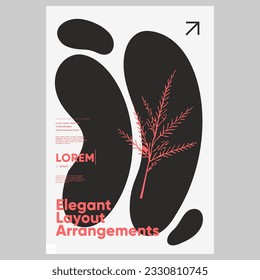 Poster design in modern style. Creative vector template. Book cover design modern. Event poster design. Marketing event banner template. Brochure template layout. Typography design.
