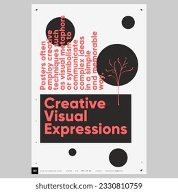 Poster design in modern style. Creative vector template. Book cover design modern. Event poster design. Marketing event banner template. Brochure template layout. Typography design.