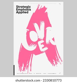 Poster design in modern style. Creative vector template. Book cover design modern. Event poster design. Marketing event banner template. Brochure template layout. Typography design.