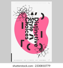 Poster design in modern style. Creative vector template. Book cover design modern. Event poster design. Marketing event banner template. Brochure template layout. Typography design.