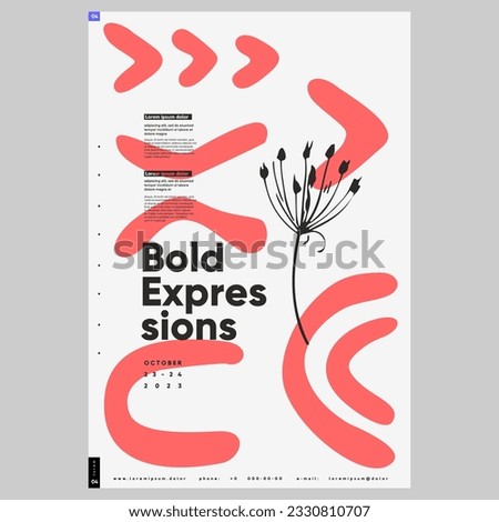 Poster design in modern style. Creative vector template. Book cover design modern. Event poster design. Marketing event banner template. Brochure template layout. Typography design.
