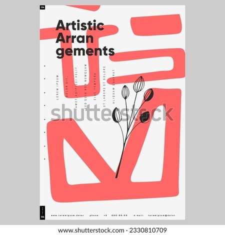 Poster design in modern style. Creative vector template. Book cover design modern. Event poster design. Marketing event banner template. Brochure template layout. Typography design.