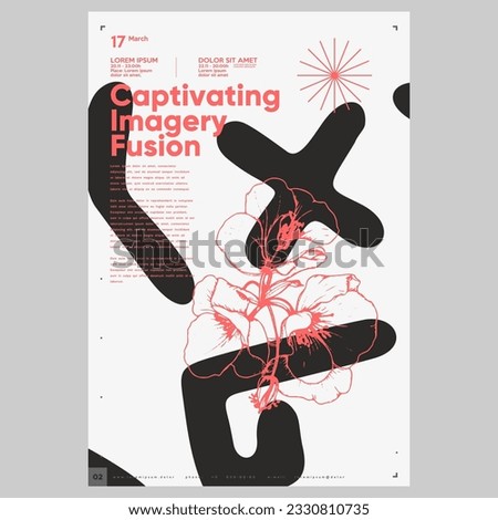 Poster design in modern style. Creative vector template. Book cover design modern. Event poster design. Marketing event banner template. Brochure template layout. Typography design.