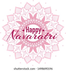 Poster design for Navaratri with mandala pattern illustration