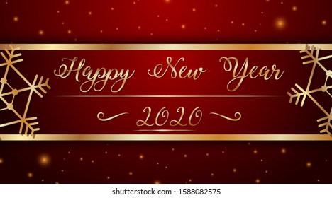 Poster design for New Year 2020 illustration