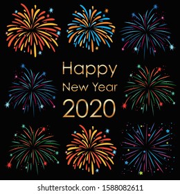Poster design for New Year 2020 illustration