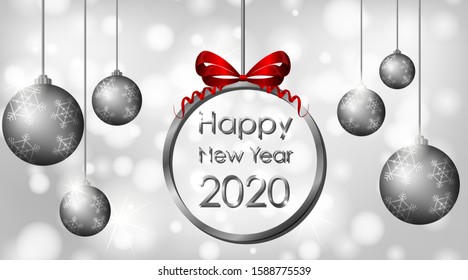 Poster design for New Year 2020 illustration