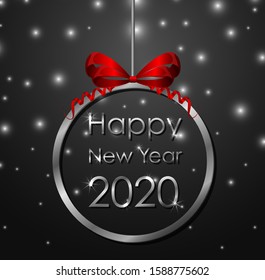 Poster design for New Year 2020 illustration