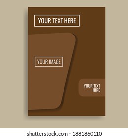 Poster design on brown background. Great vector for social media, sales promotion, product marketing, banner, flyer, online shop, web etc.