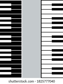 Poster design on the theme of a music festival. Black and white piano keys