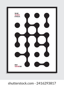 poster design pattern artwork illustration vector wall art, print art template editable
