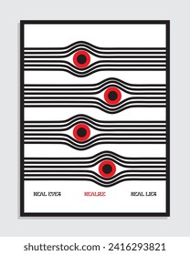 poster design pattern artwork illustration vector wall art, print art template editable