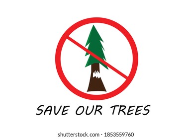 poster design save our trees eps 10 vector